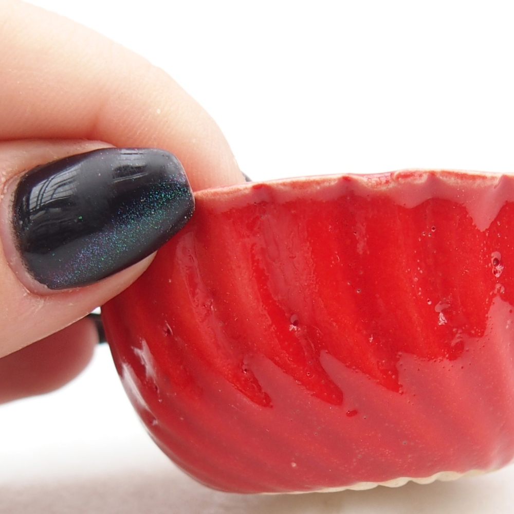 Mini bol bonsaï 5,5 x 5,5 x 2,5 cm, couleur rouge