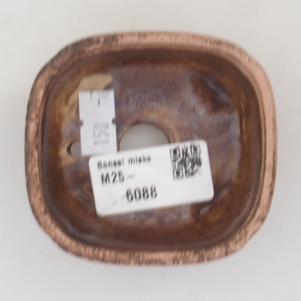 Bol à bonsaï en céramique 10 x 8,5 x 4 cm, brun