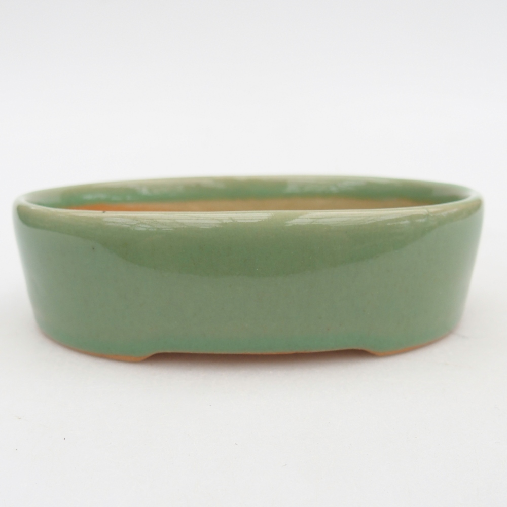 Bol à bonsaï en céramique 12,5 x 10 x 3,5 cm, vert