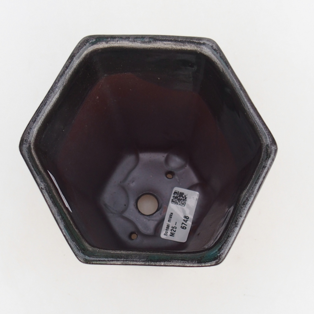 Bol à bonsaï en céramique 12,5 x 11,5 x 16,5 cm, vert