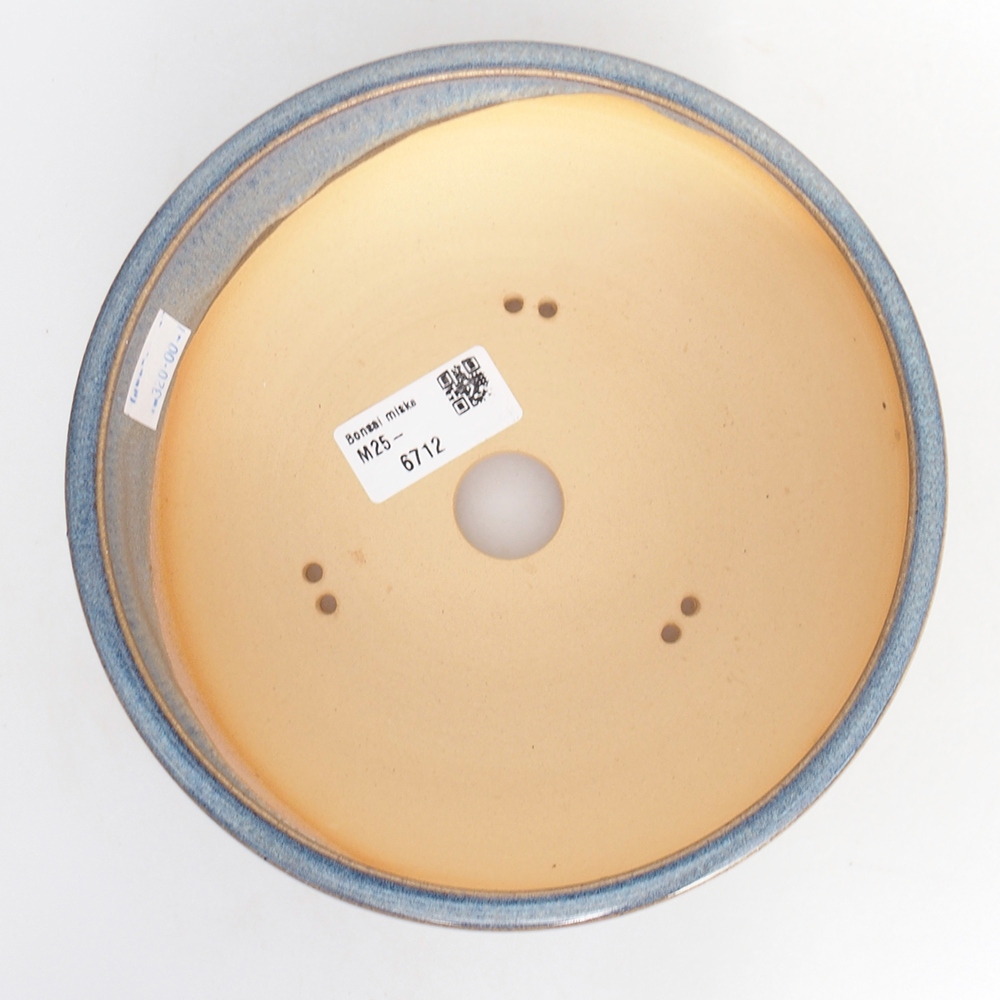 Bol à bonsaï en céramique 17,5 x 17,5 x 6 cm, couleur bleu