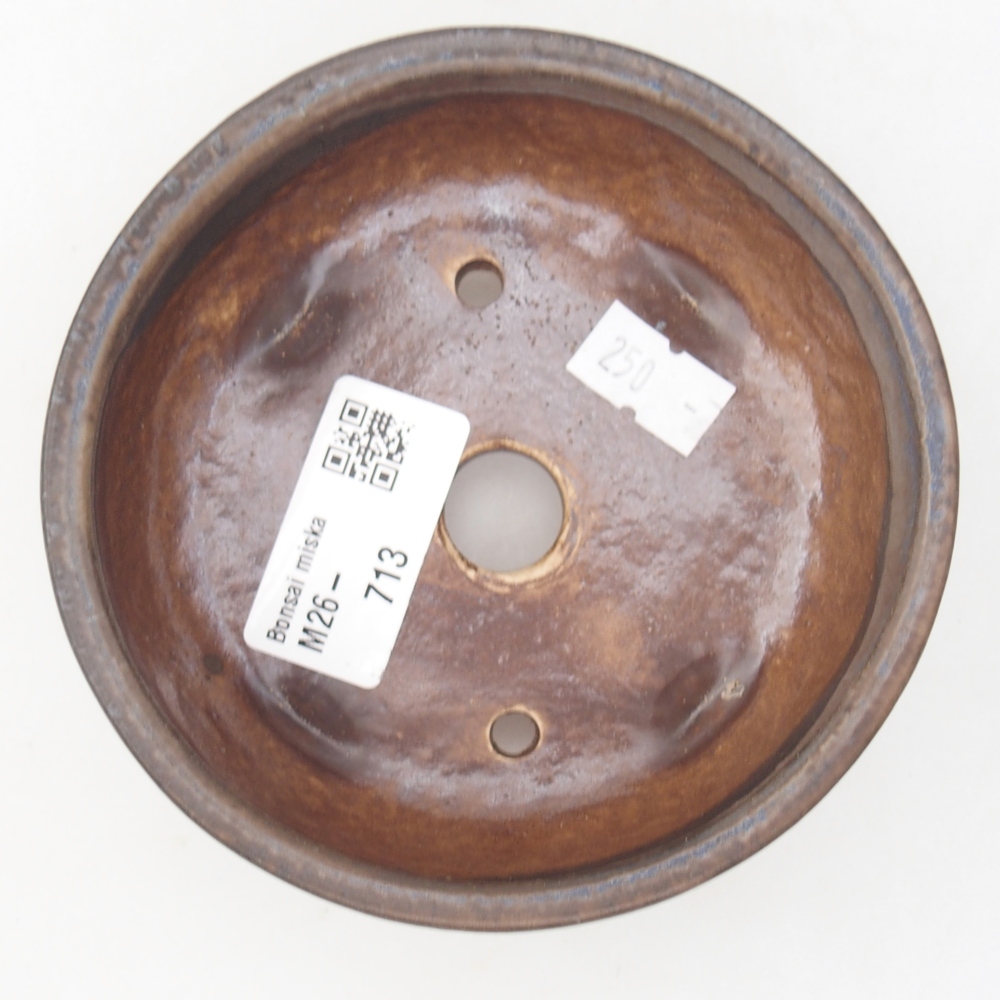 Bol à bonsaï en céramique 11 x 11 x 4,5 cm, couleur bleu