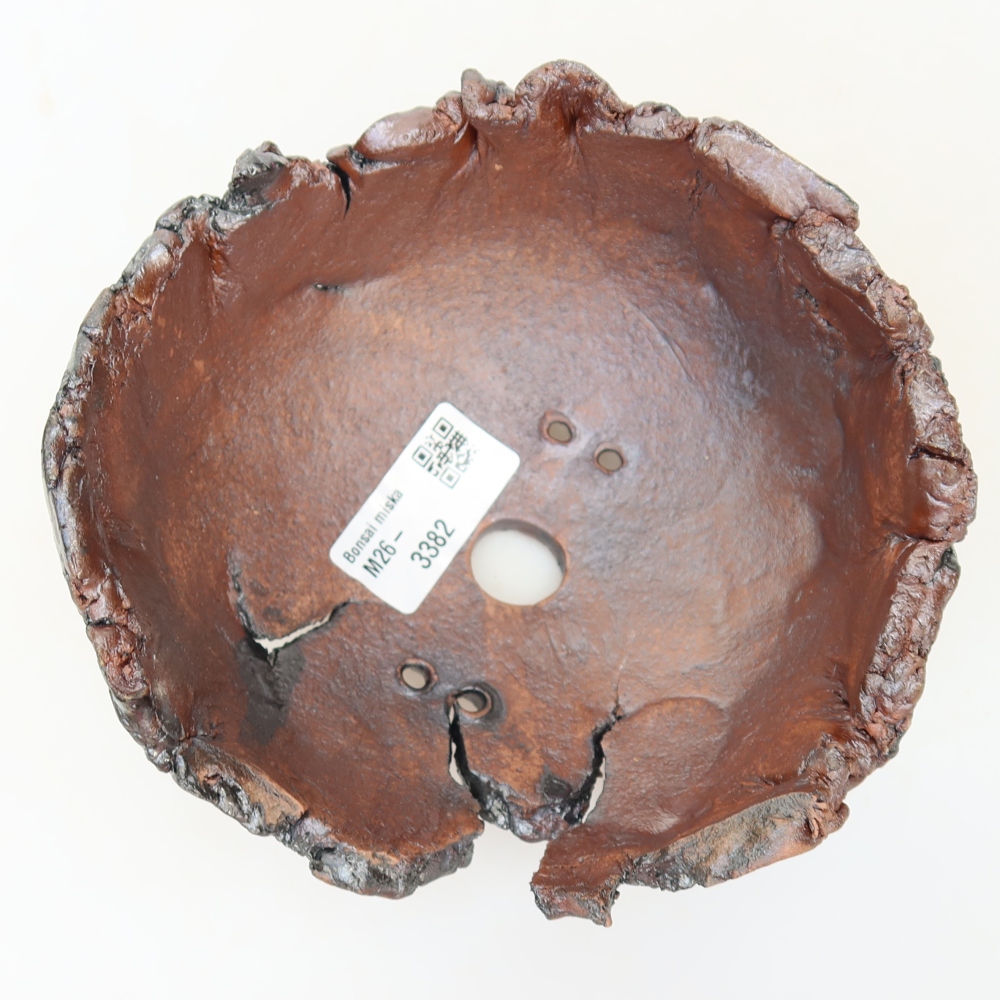 Coquille en céramique 14,5 x 14 x 8,5 cm, couleur marron