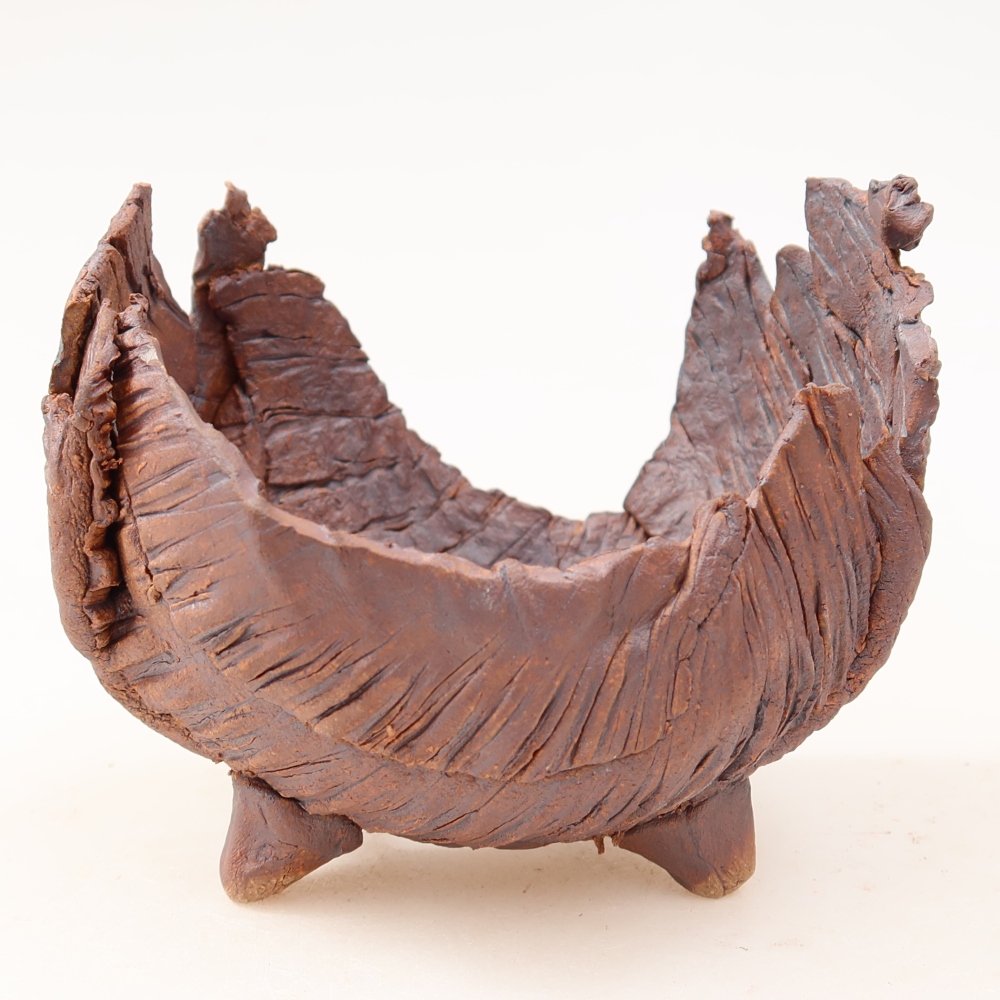 Coquille en céramique  9,5 x 8,5 x 8,5 cm, couleur marron