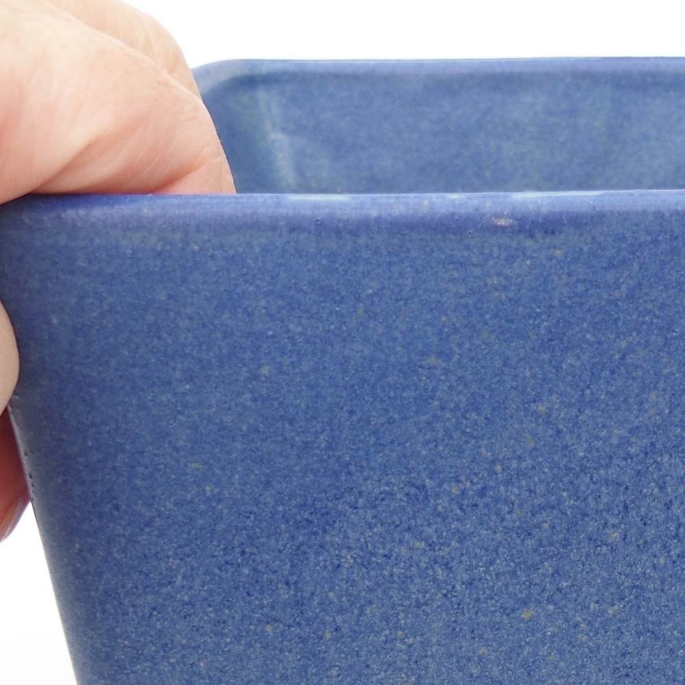 Bol à bonsaï en céramique 13 x 13 x 13 cm, couleur bleu