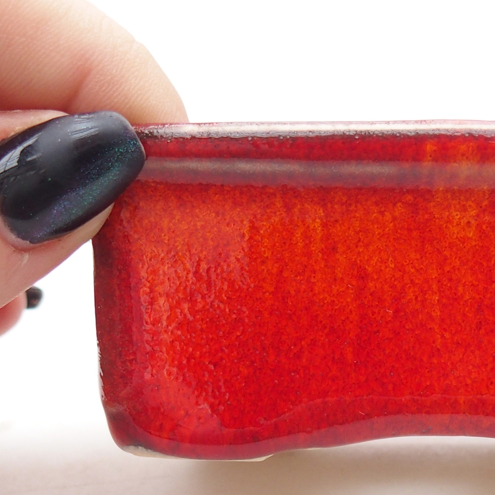 Mini bol bonsaï 8,5 x 6,5 x 3,5 cm, couleur rouge