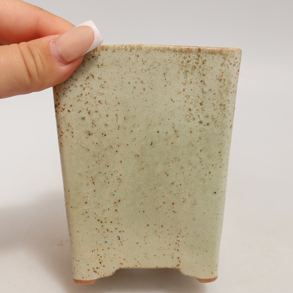 Bol à bonsaï en céramique 9 x 9 x 11 cm, vert