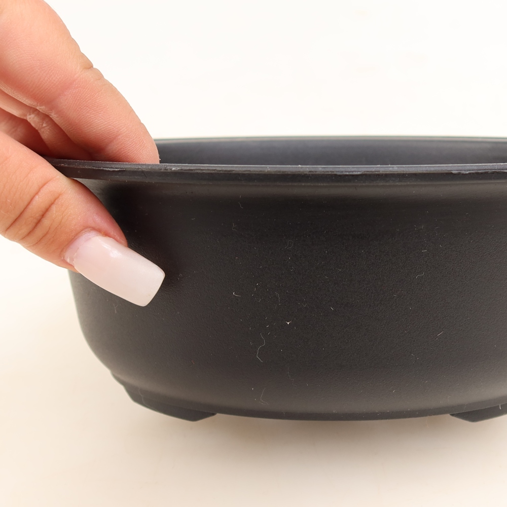 Pot à bonsaï en plastique MP-27 noir - 18,5 x 14,5 x 7 cm