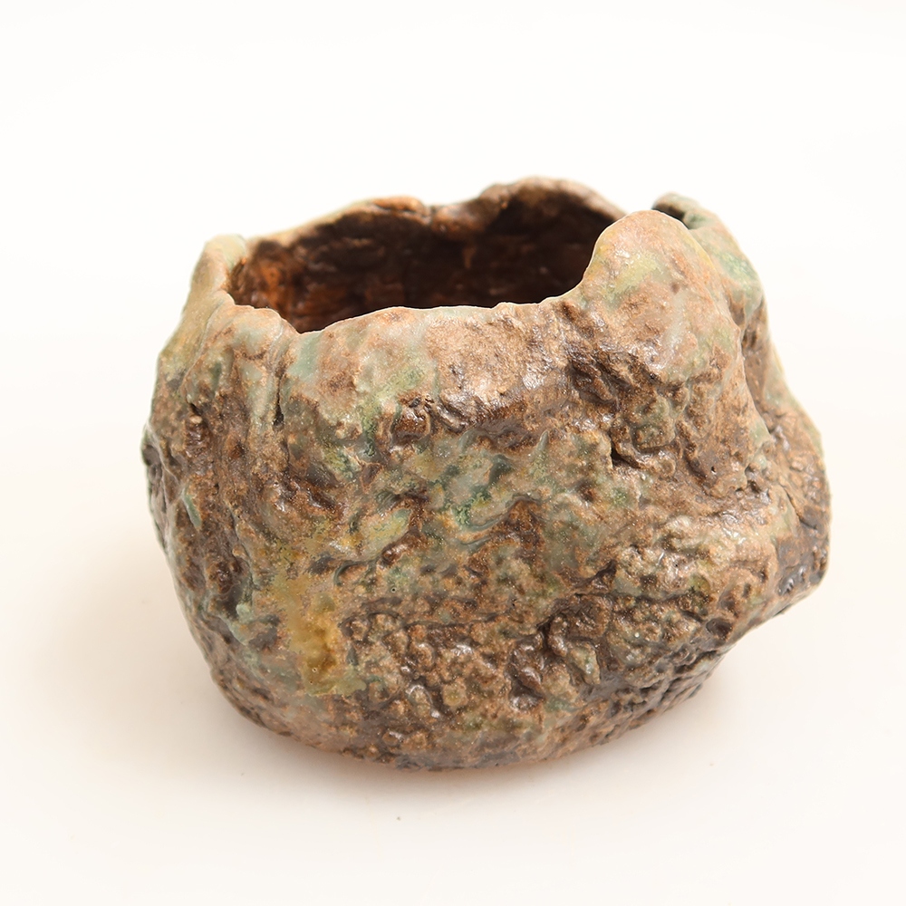 Coquille en céramique  6 x 5 x 6 cm, couleur verte