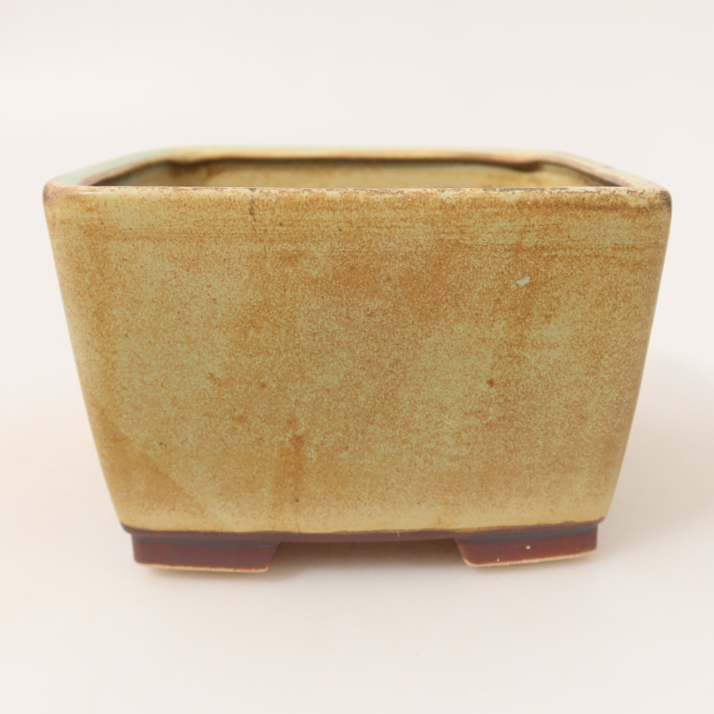 Bol à bonsaï en céramique 13 x 13 x 8 cm, vert