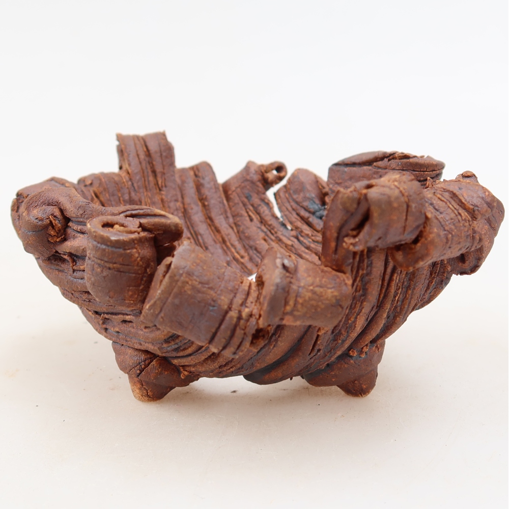 Coquille en céramique  11 x 8,5 x 5 cm, couleur marron