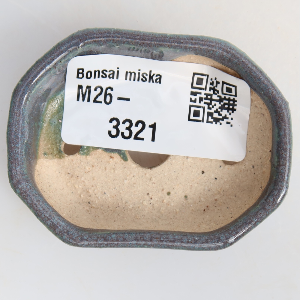 Pot à bonsaï en céramique 5,5 x 4,5 x 2 cm, couleur grise