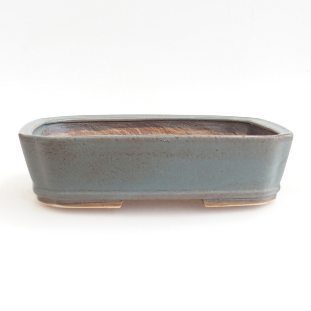 Bol à bonsaï en céramique 24 x 20,5 x 6 cm, couleur bleu