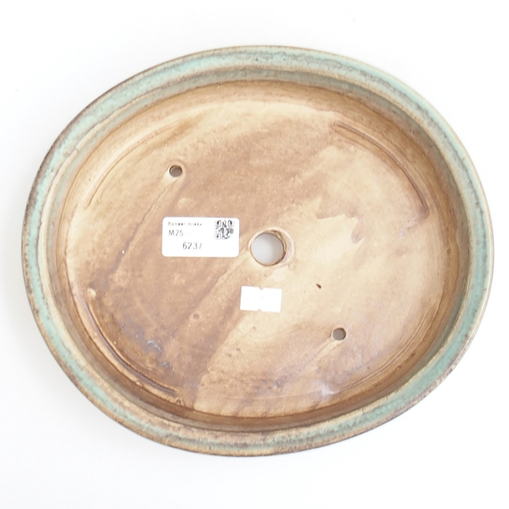 Bol à bonsaï en céramique 23 x 19,5 x 4,5 cm, vert