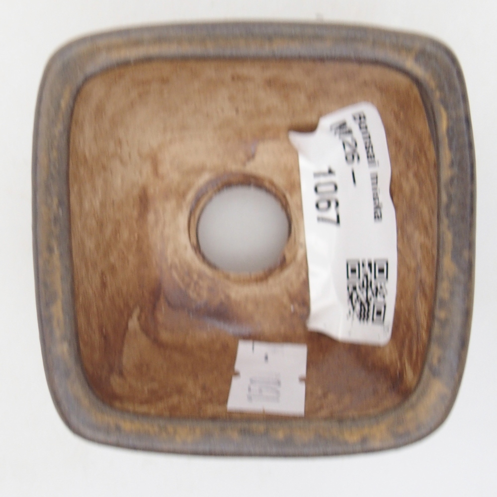 Bol à bonsaï en céramique 6 x 6 x 4 cm, brun