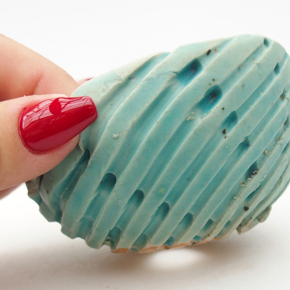 Coquille en céramique 8,5 x 8 x 5,5 cm , couleur bleu