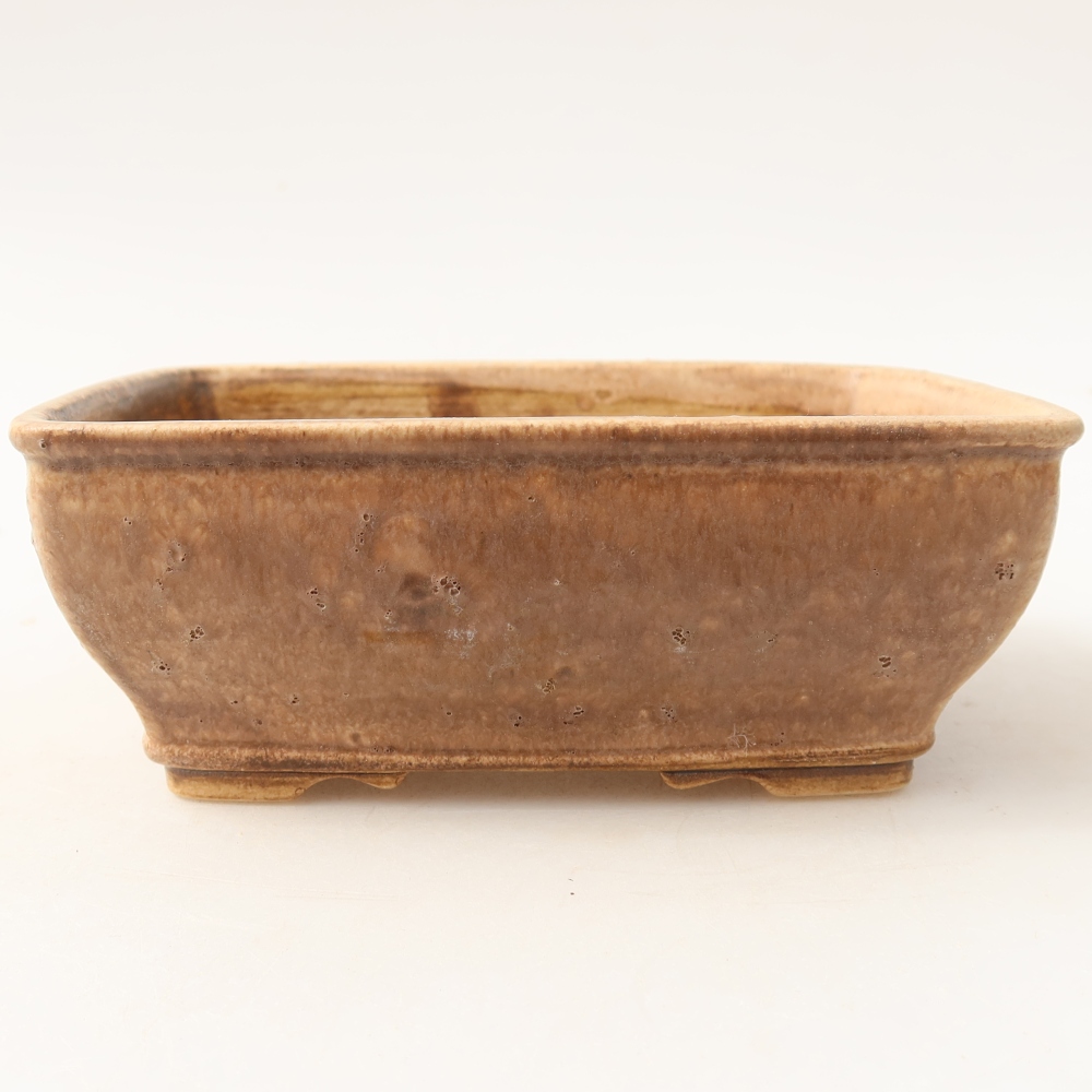 Pot à bonsaï en céramique 15 x 12,5 x 5,5 cm, couleur rose