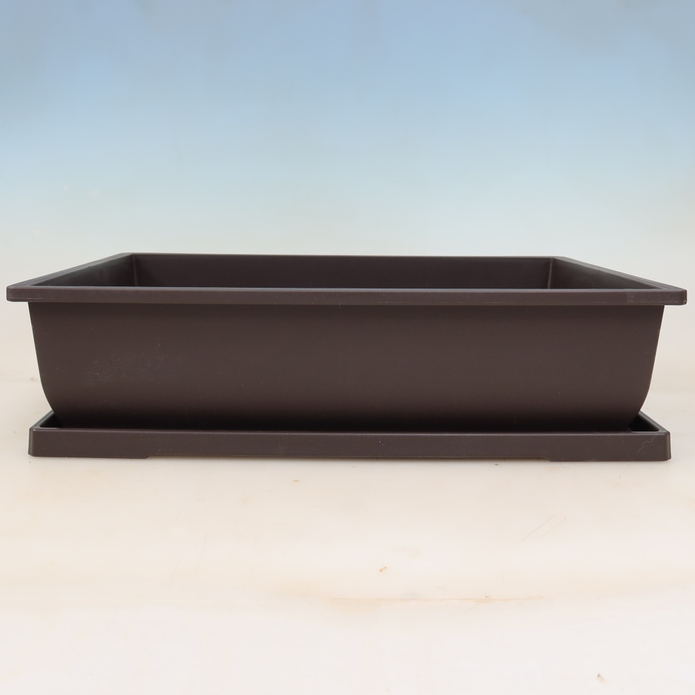 Pot à bonsaï + soucoupe en plastique MP-6 - 41 x 30,5 x 10 cm