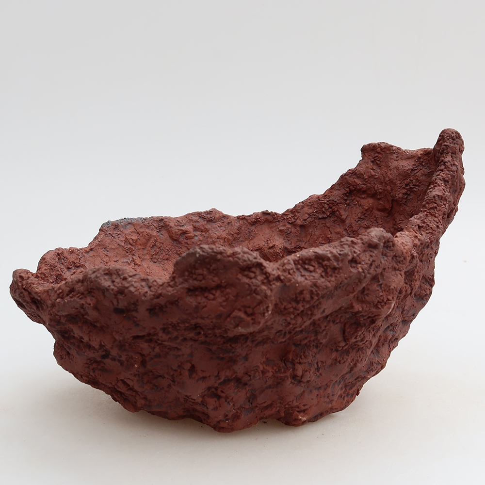 Coquille en céramique 20 x 17 x 12,5 cm, couleur marron