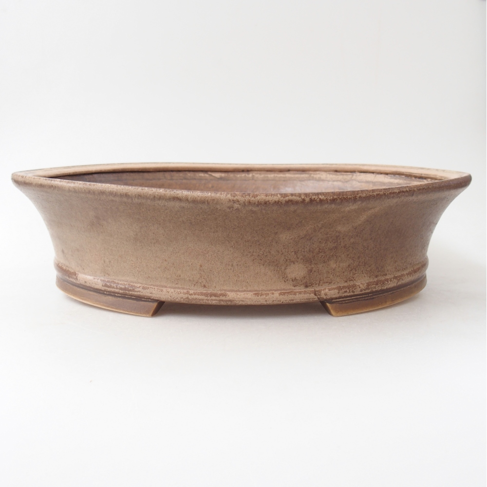 Bol à bonsaï en céramique 32 x 29 x 7,5 cm, couleur beige