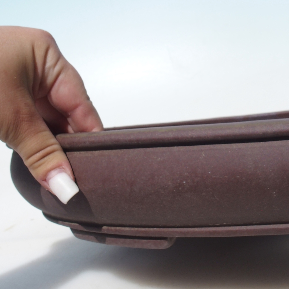 Bol pour bonsaï 41 x 33 x 6,5 cm - brun