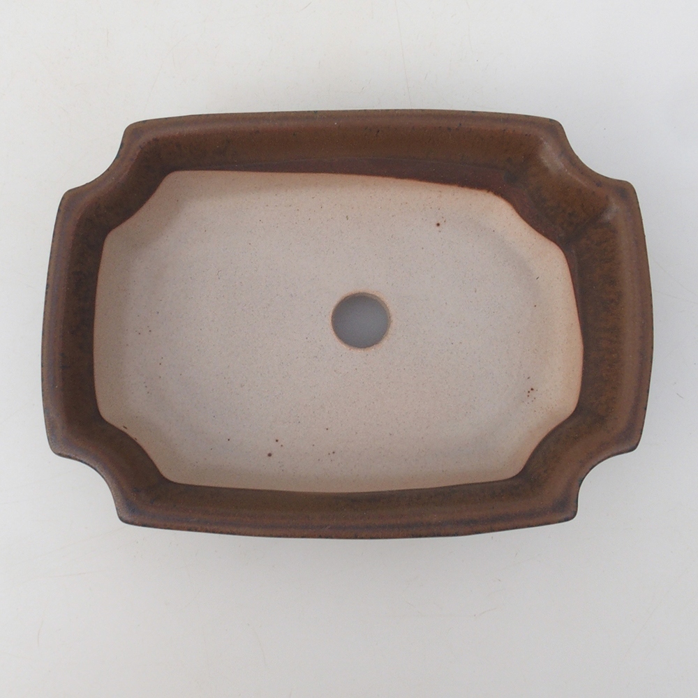 Bol à bonsaï H03 - 16,5 x 12 x 4,5 cm - brun