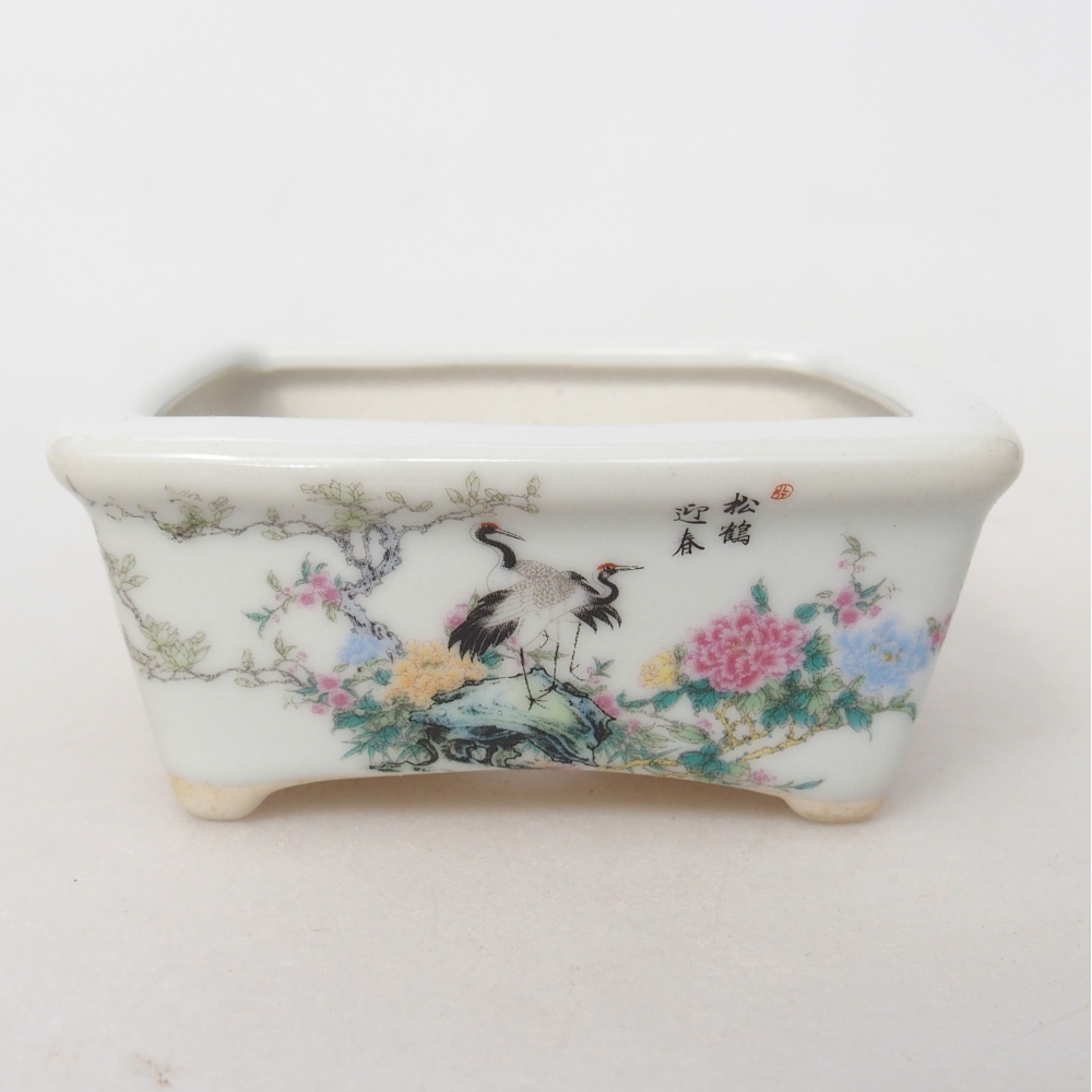 Mini bol bonsaï 8 x 6,5 x 3,5 cm, blanc