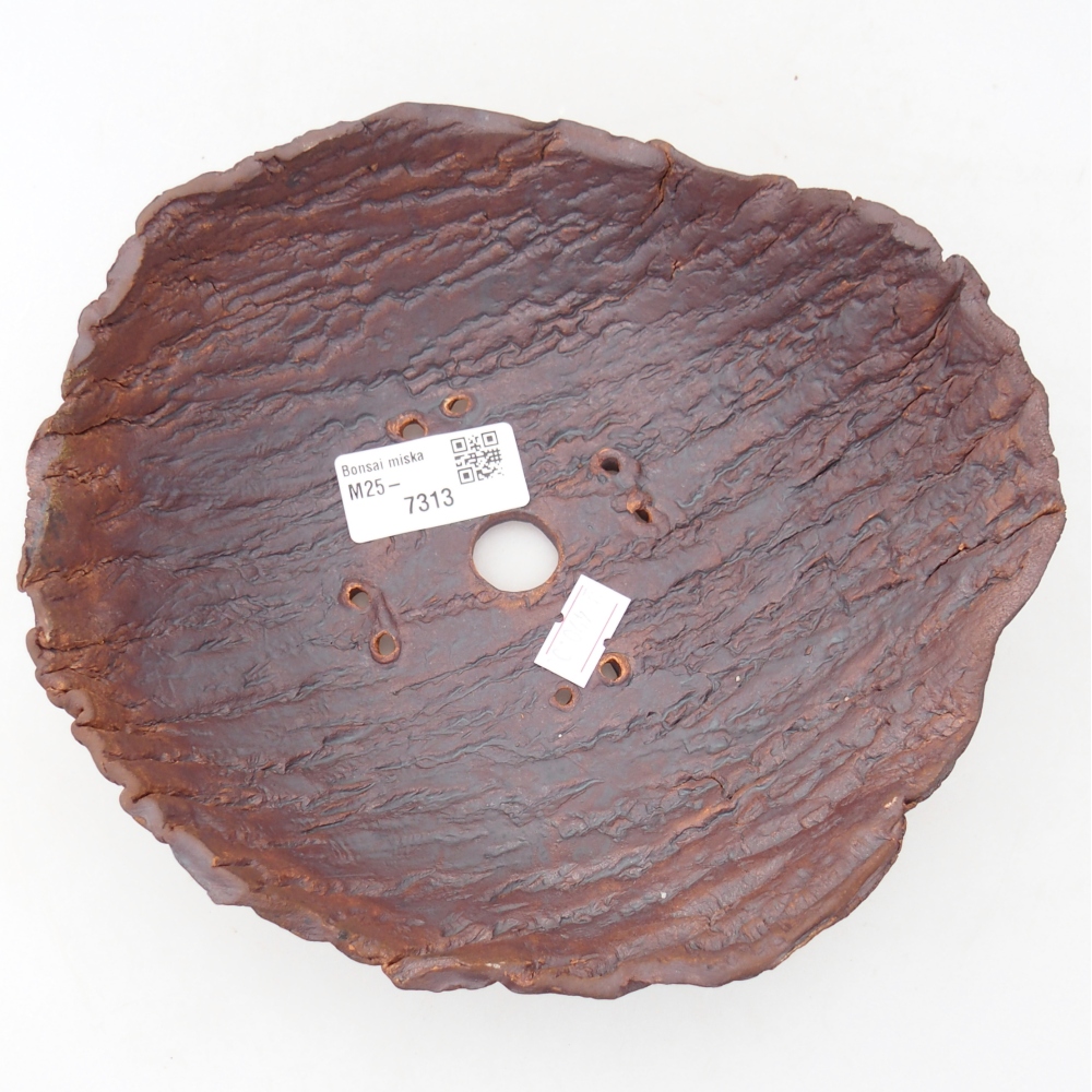 Coquille en céramique 19,5 x 18 x 6,5 cm , couleur marron