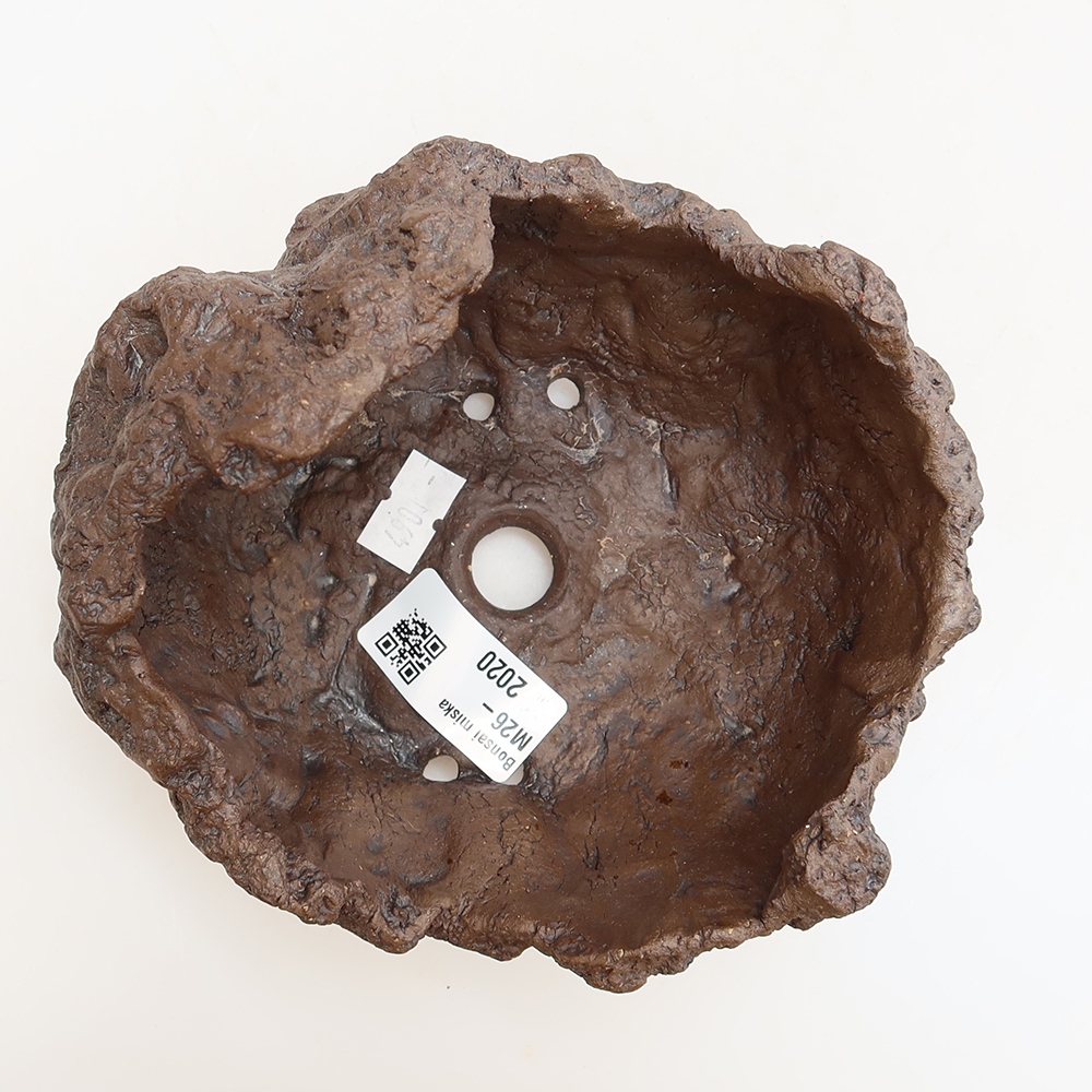 Coquille en céramique 13,5 x 12 x 13 cm, couleur marron