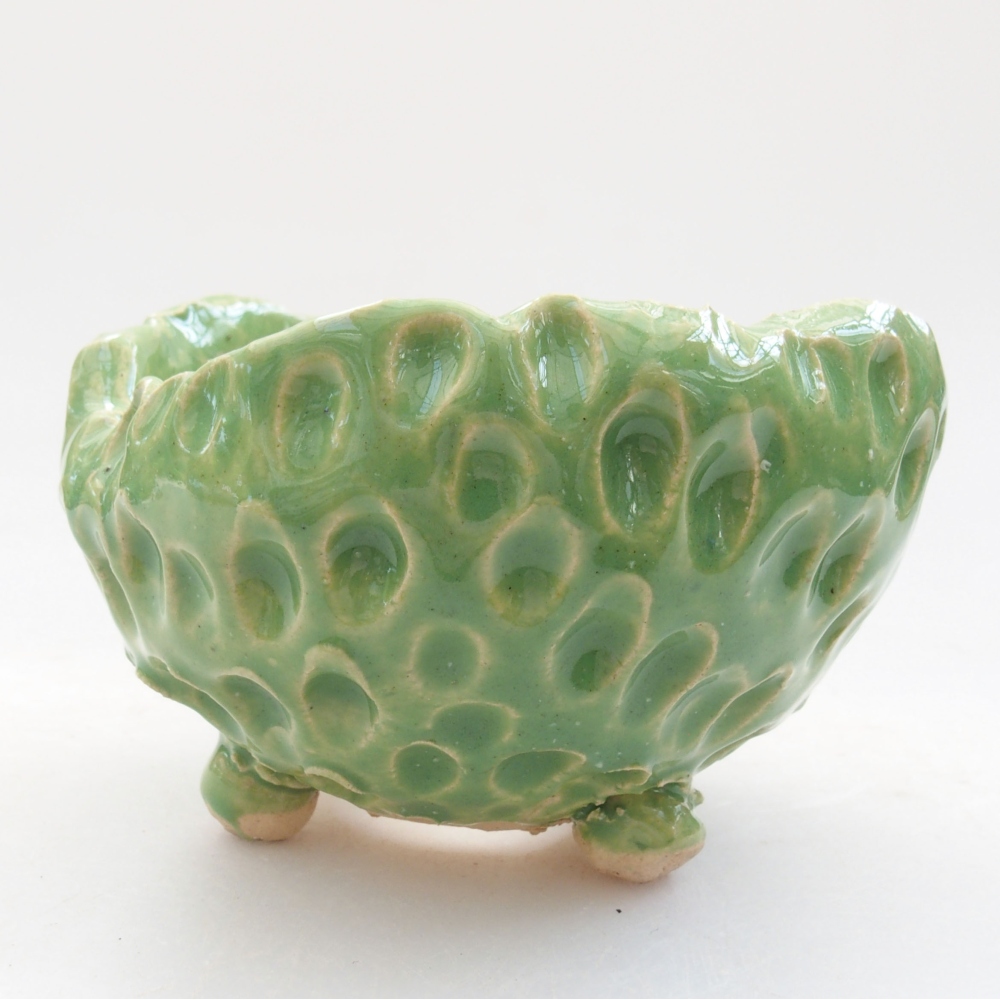 Coquille en céramique 7,5 x 7,5 x 5,5 cm , couleur verte
