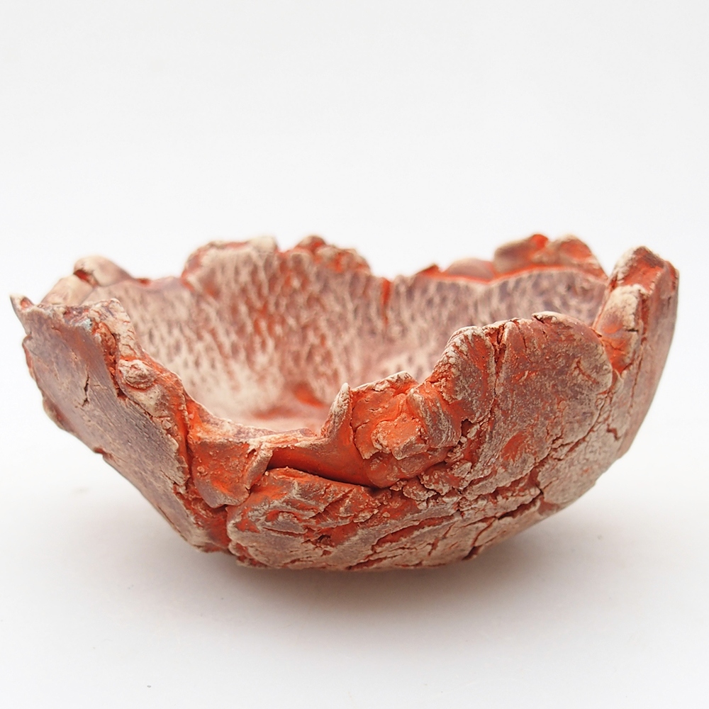 Coquille en céramique 11 x 11 x 5 cm , couleur orange