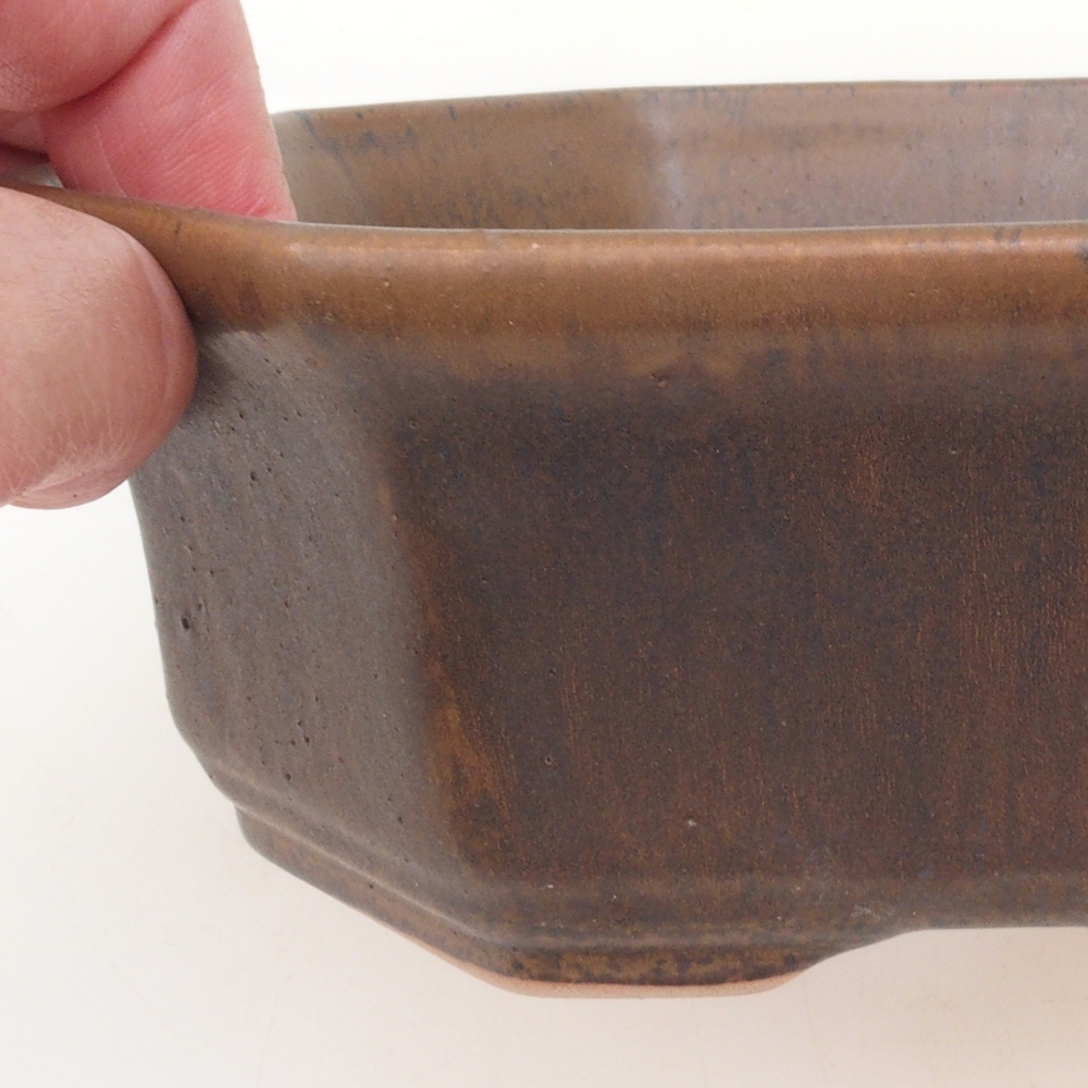 Bol à bonsaï H14 - 17,5 x 17,5 x 6 - brun