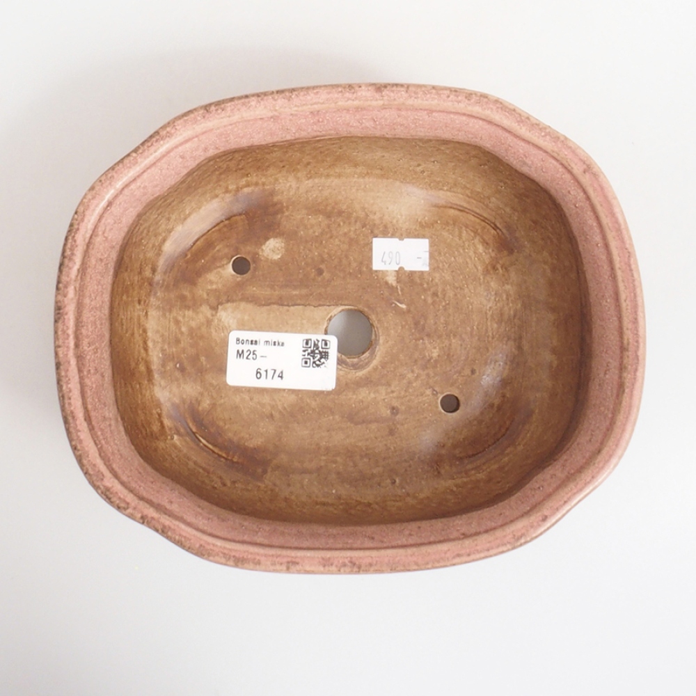 Bol à bonsaï en céramique 10 x 8,5 x 4 cm, brun