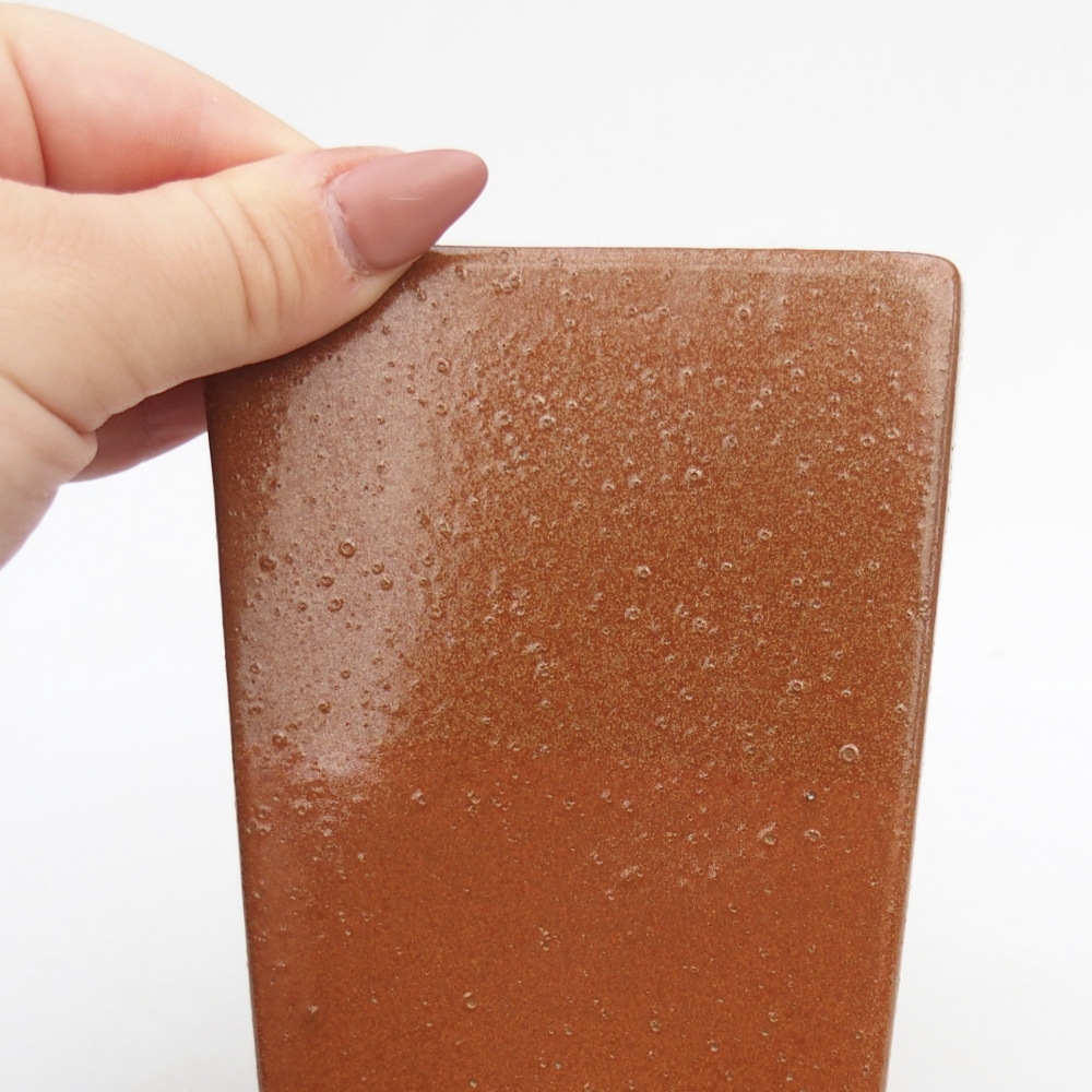 Bol à bonsaï en céramique 9 x 9 x 12,5 cm, brun