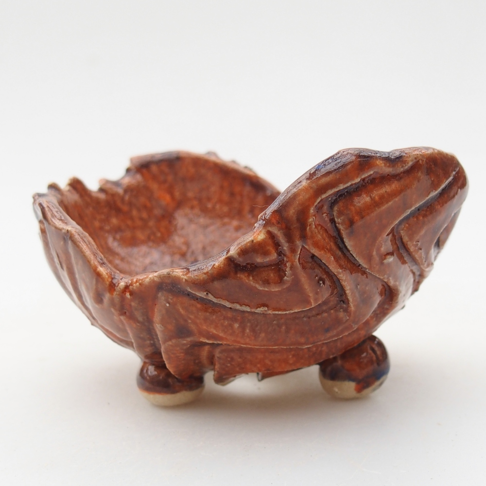 Coquille en céramique 8 x 9,5 x 5 cm , couleur orange