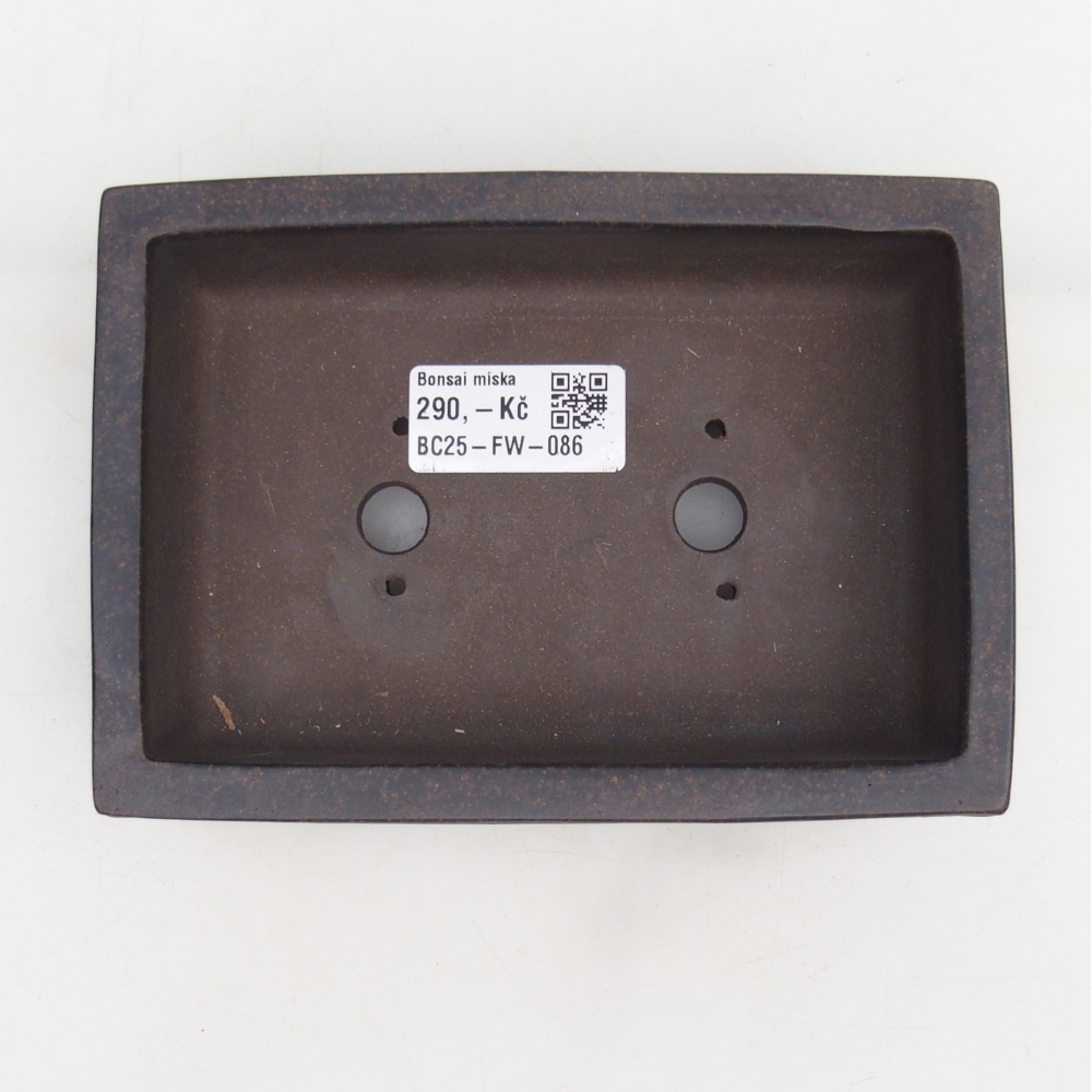 Bol à bonsaï en céramique 15,5 x 11 x 4,5 cm, ocre brunâtre