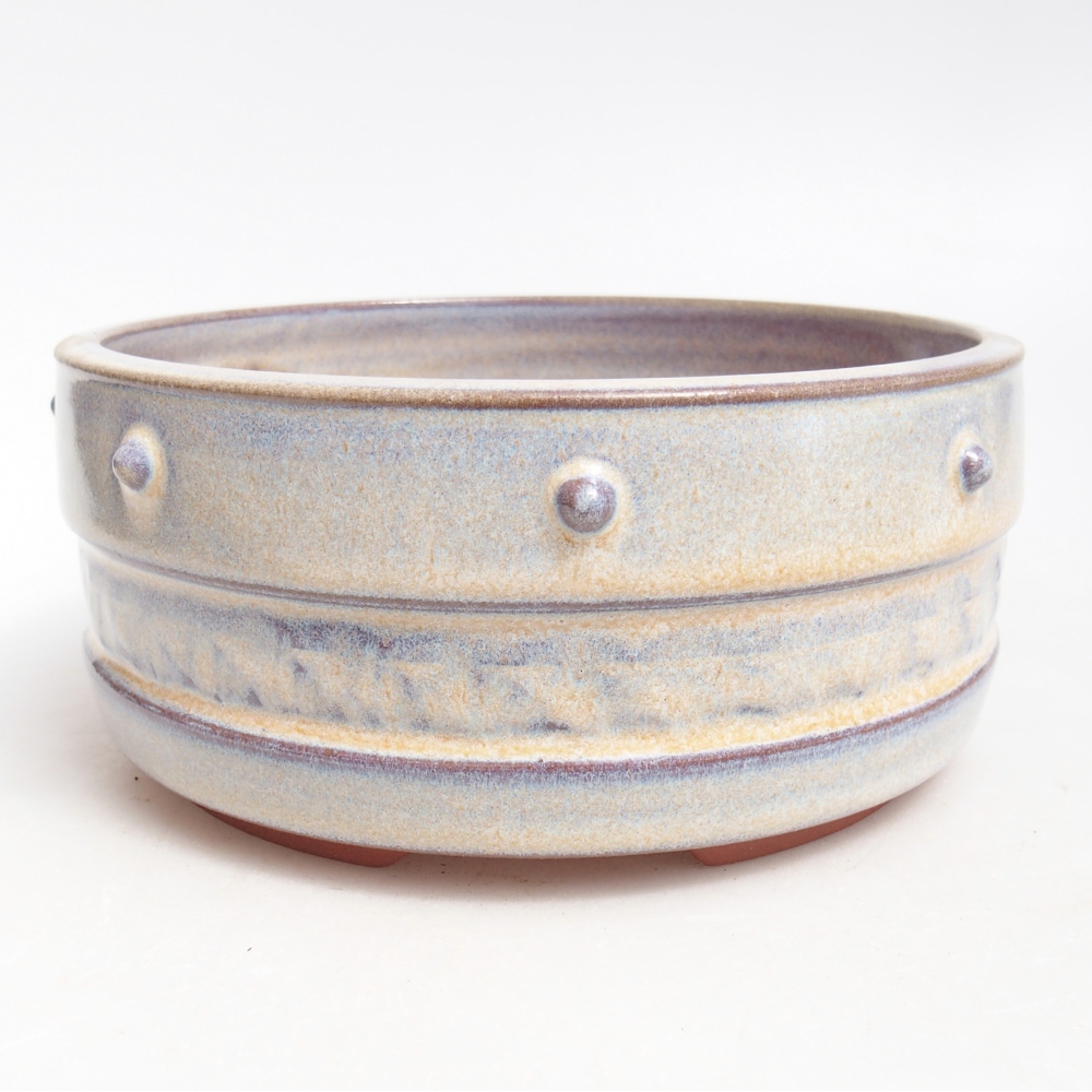 Bol à bonsaï en céramique 16 x 16 x 7 cm, couleur bleu
