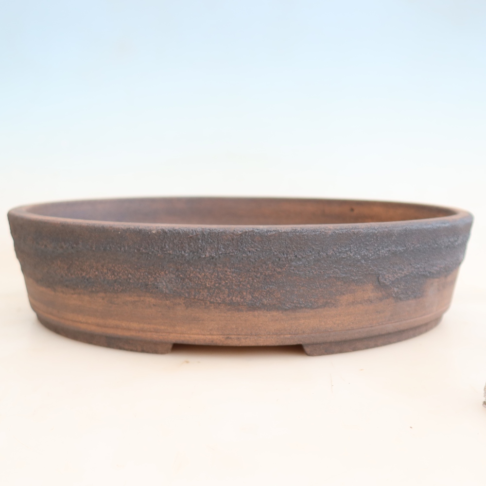 Pot à bonsaï en céramique 38 x 30 x 8,5 cm, couleur marron