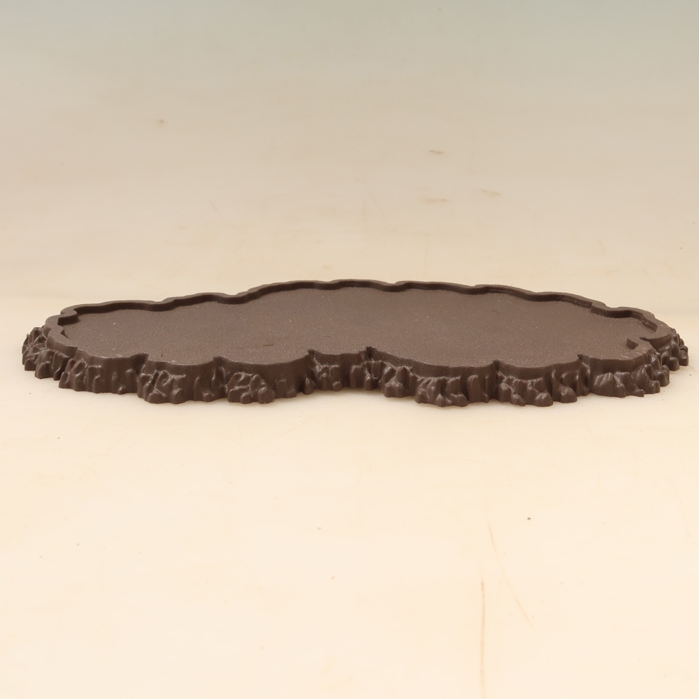 Socle en plastique pour bonsaï 22,5 x 12 x 1 cm, couleur marron