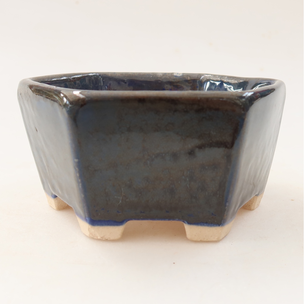 Bol à bonsaï en céramique 10 x 9 x 5 cm, couleur bleu