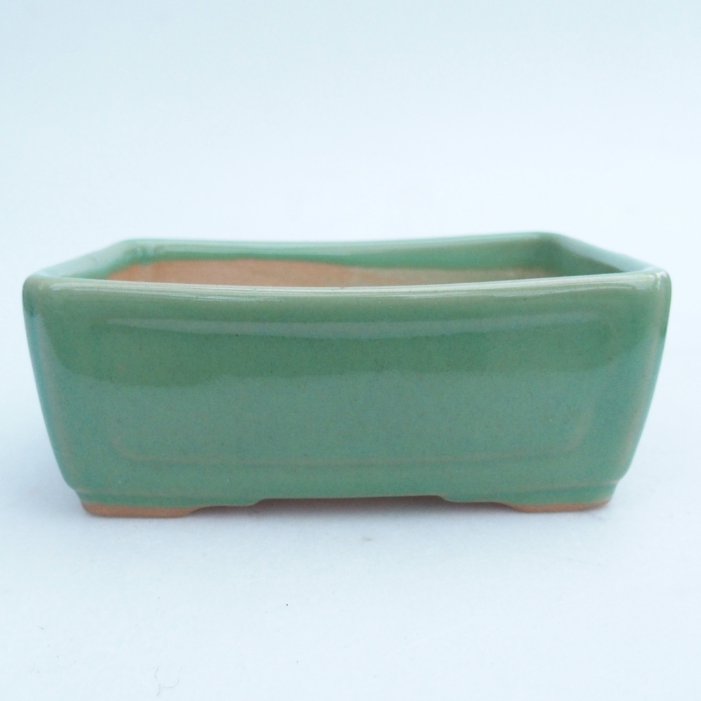 Bol à bonsaï en céramique 13 x 10 x 5 cm, vert