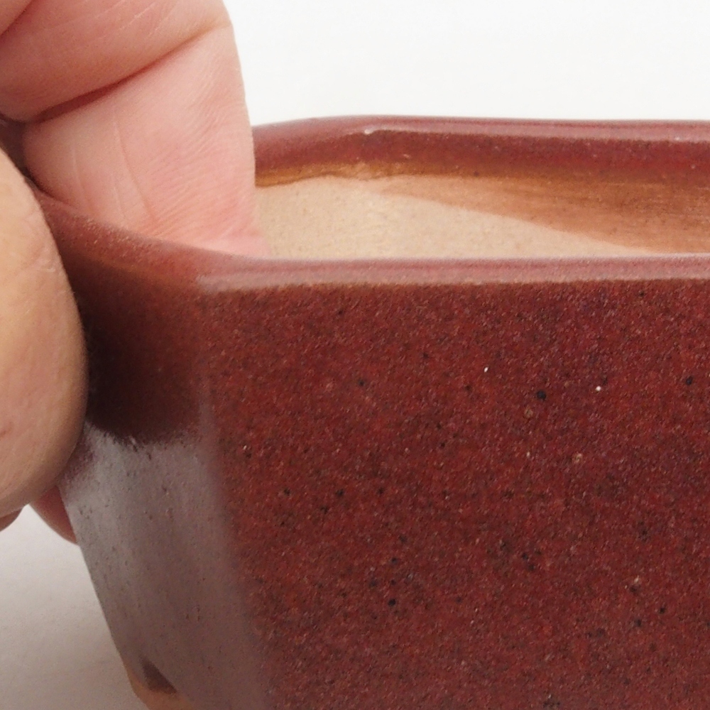 Bol à bonsaï en céramique 9,5 x 9 x 4,5 cm, brun