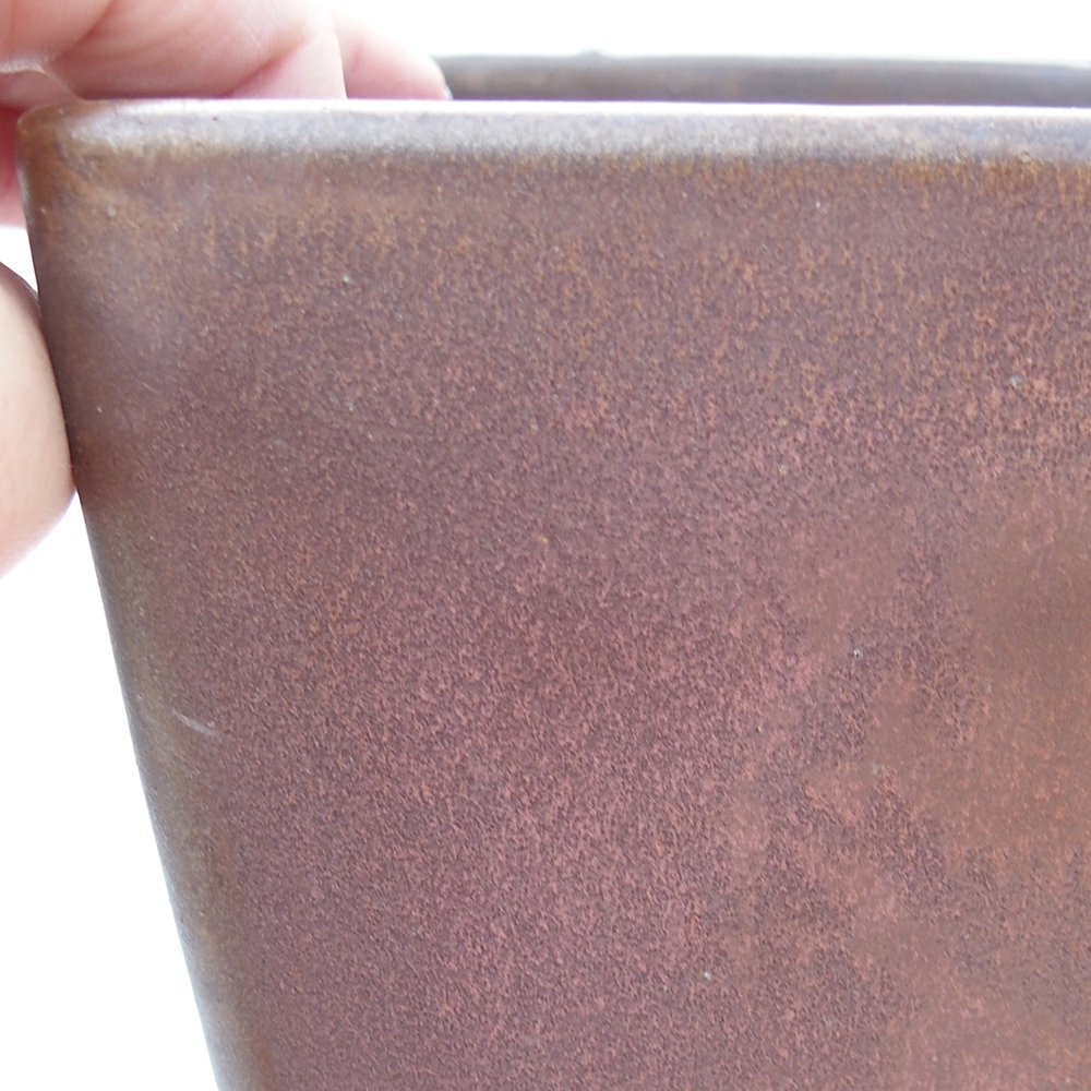 Bol à bonsaï en céramique 15 x 15 x 19 cm, brun