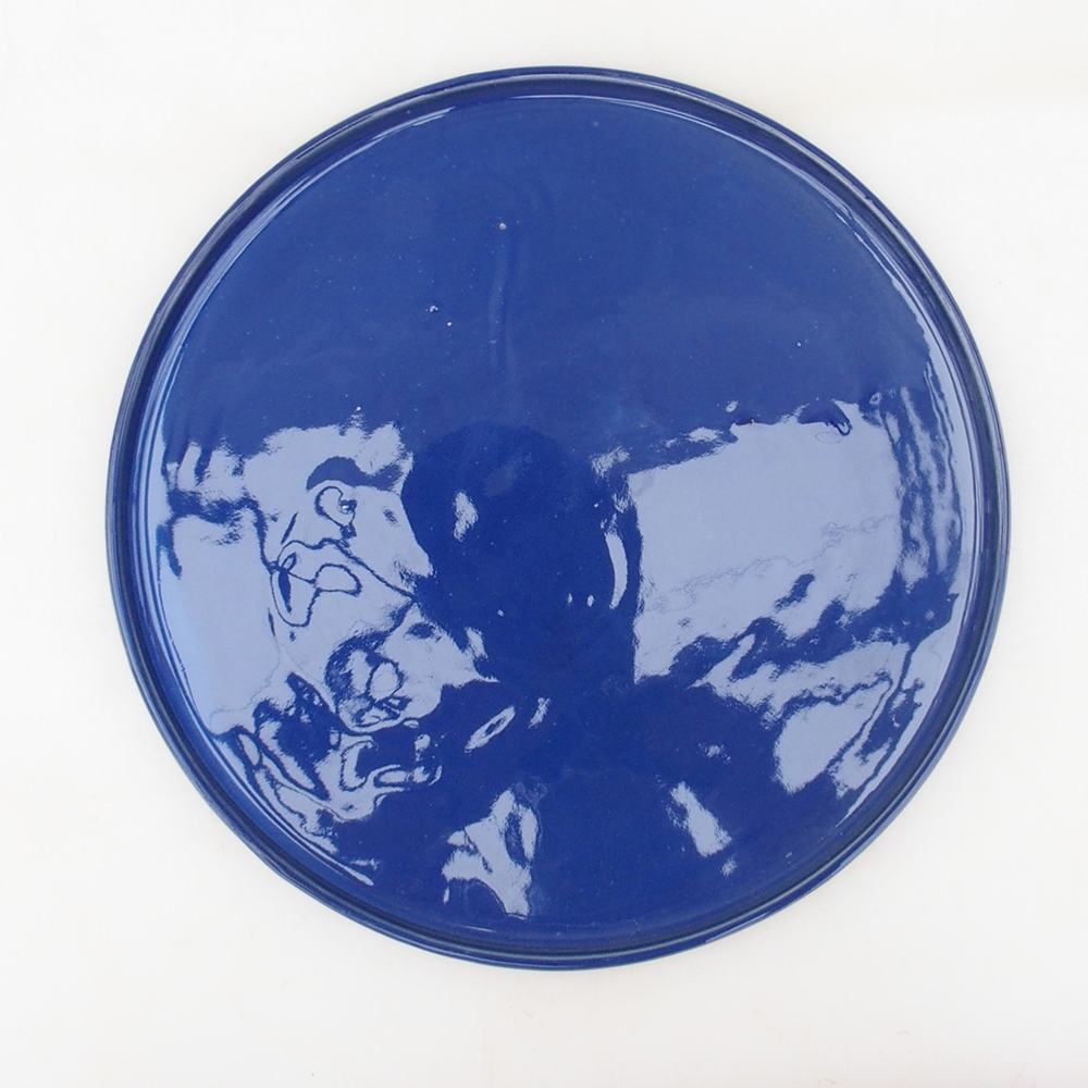 Récipient rond pour bonsaïs D7-L - 28 x 28 x 1,5 cm - bleu