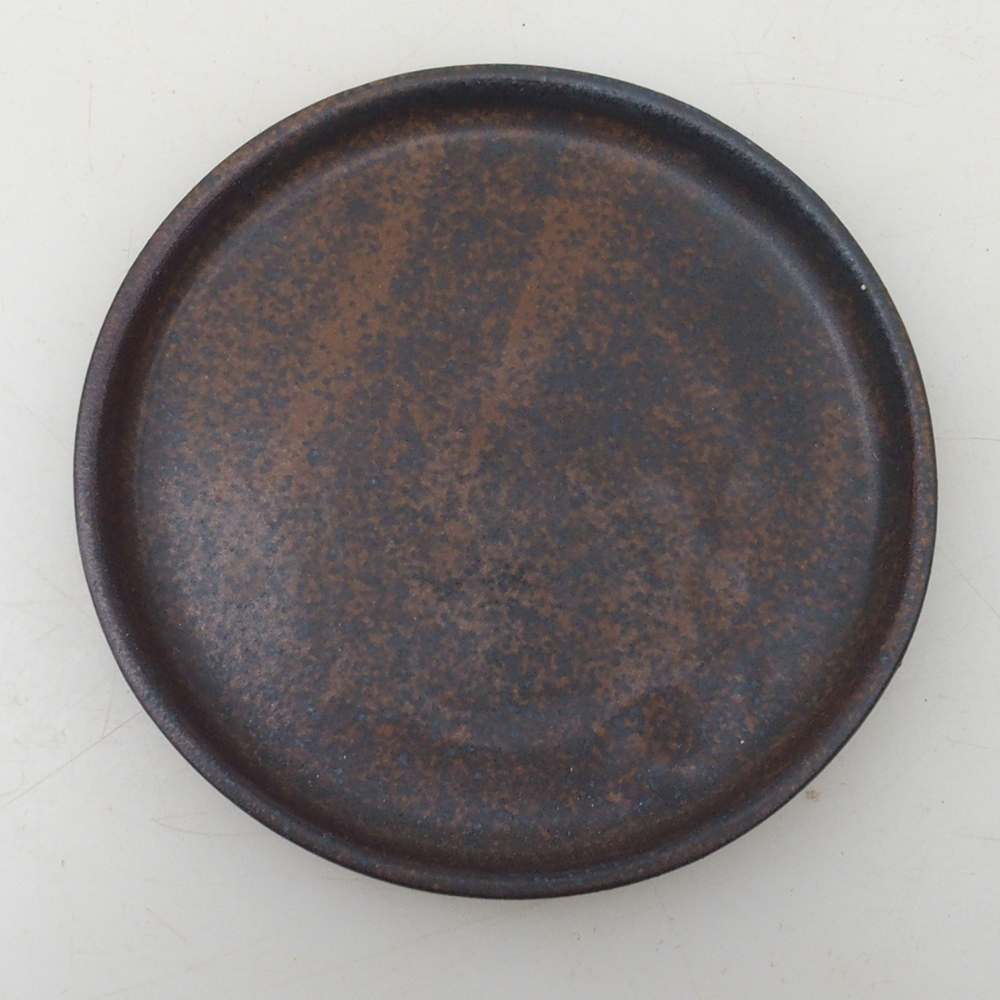 Console ronde pour bonsaïs D6-S - 10 x 10 x 1 cm - marron