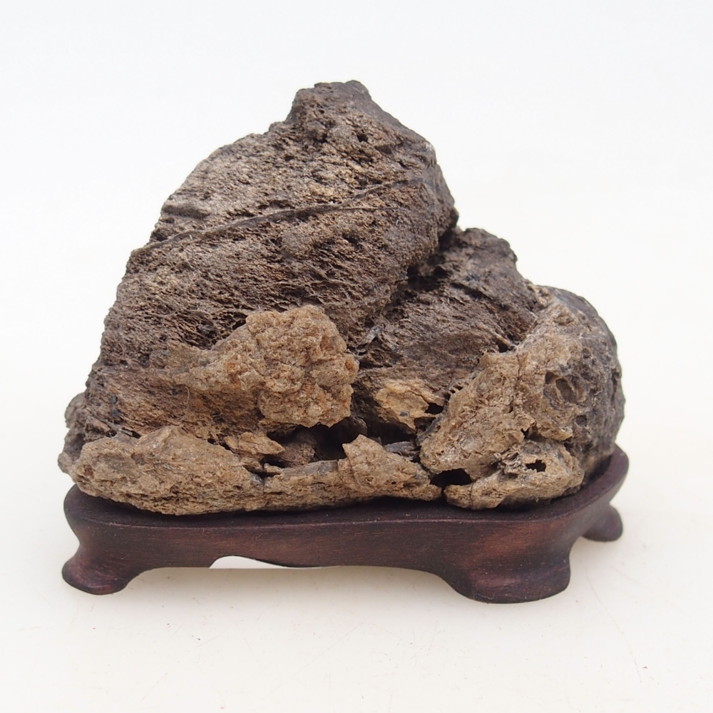 Suiseki - Pierre avec DAI (base en bois)