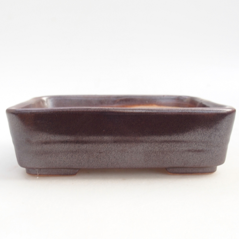 Bol bonsaï en céramique 14,5 x 10,5 x 4,5 cm, couleur métal