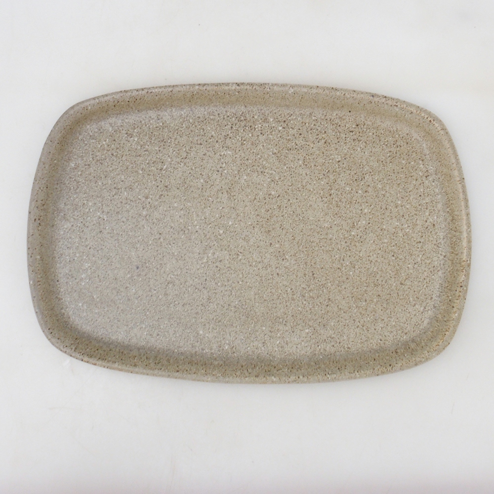 Soucoupe en céramique H10 - 34 x 23,5 x 1,5 cm - beige