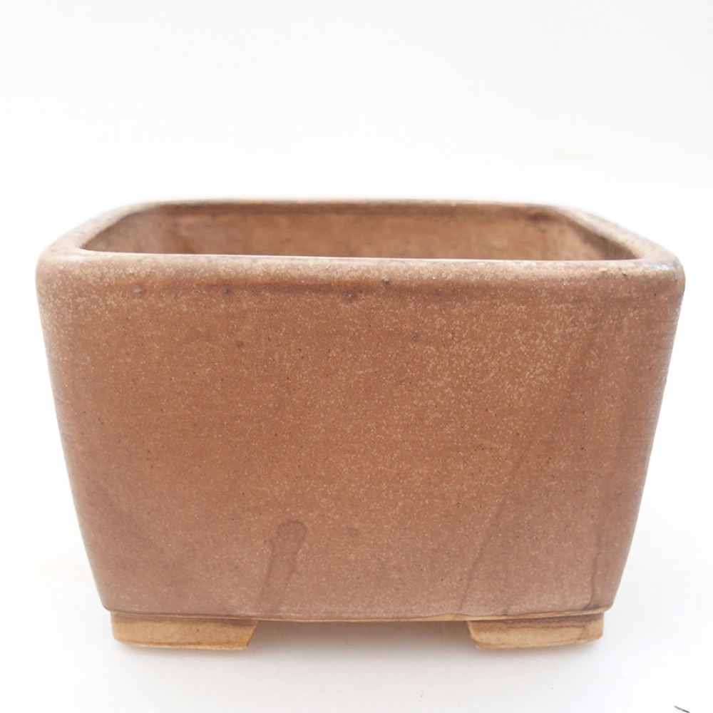 Bol à bonsaï en céramique 10,5 x 10,5 x 7 cm, rose