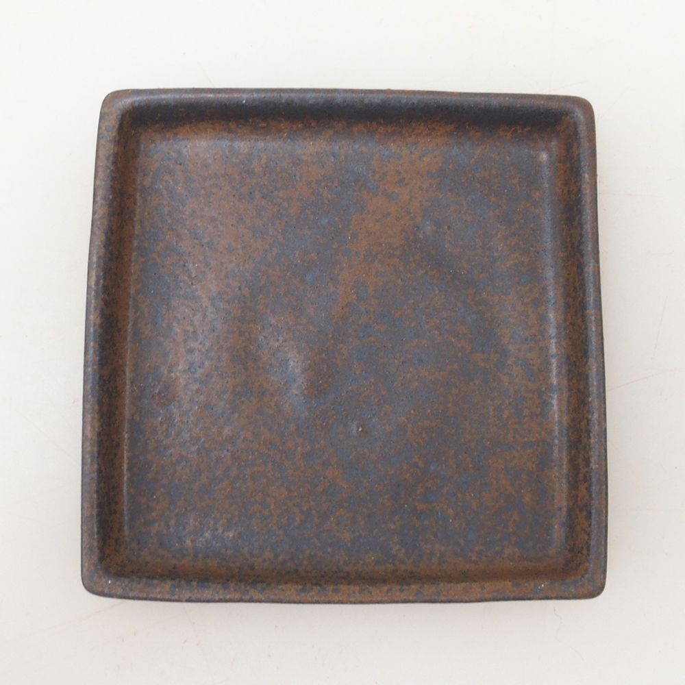 Soucoupe Bonsaï carrée S - 8 x 8 x 1 cm - marron